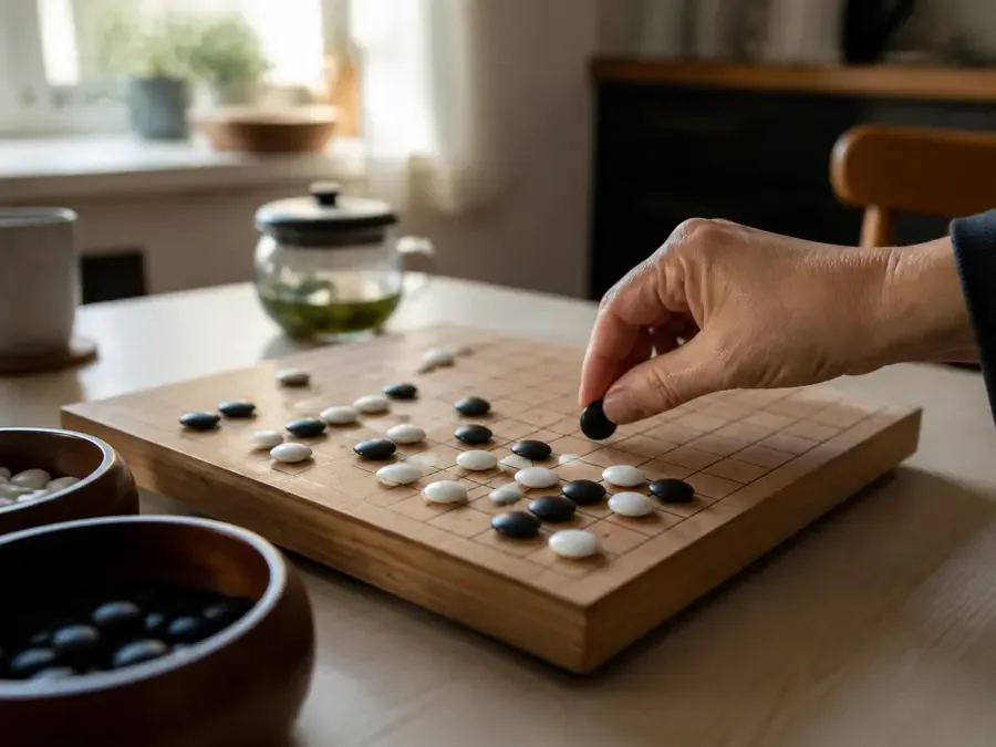 A relaxed Go game against an AI opponent