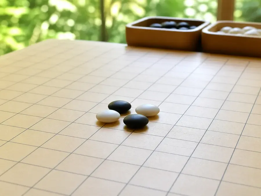 A Go position on an online board