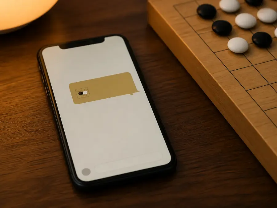 A Go room link being shared in a message